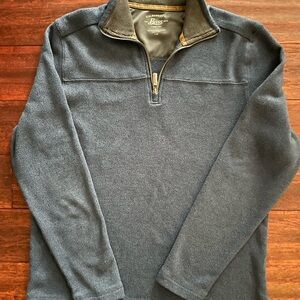 G.H. Bass & Co. Men's Blue 1/4 zip Sweater
